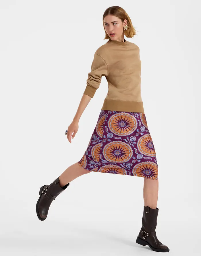 La Doublej Sporty Pencil Dress Sovereign Purple In Silk Twill Women Dresses