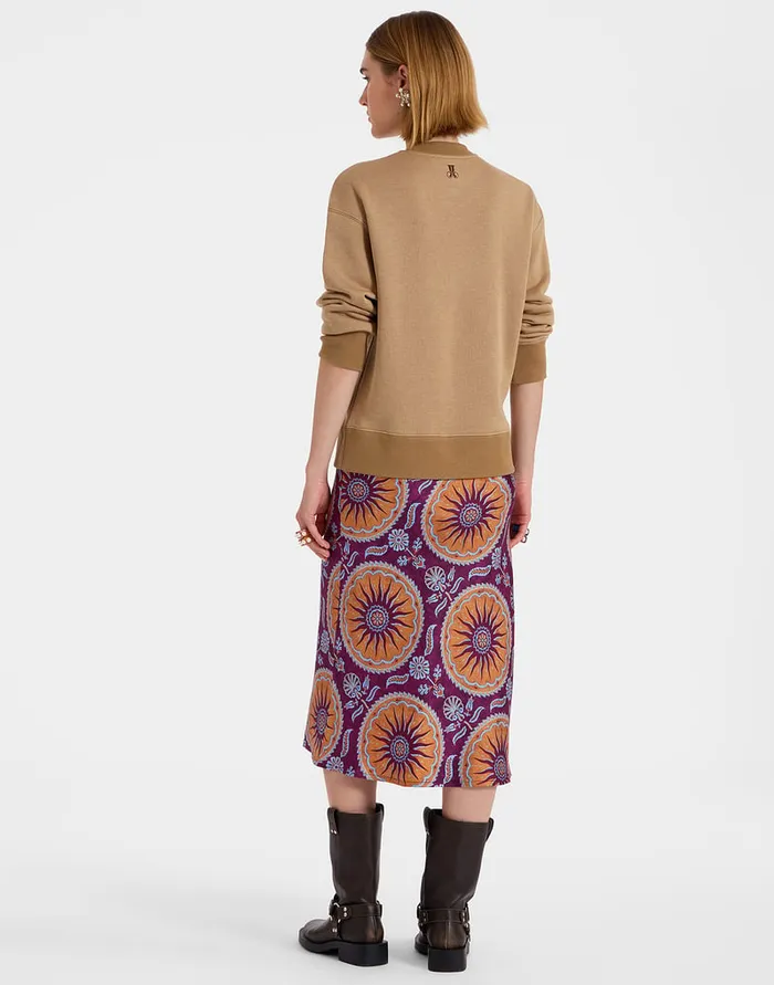 La Doublej Sporty Pencil Dress Sovereign Purple In Silk Twill Women Dresses