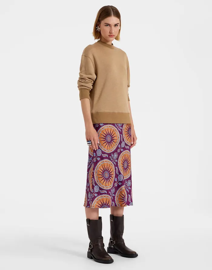 La Doublej Sporty Pencil Dress Sovereign Purple In Silk Twill Women Dresses