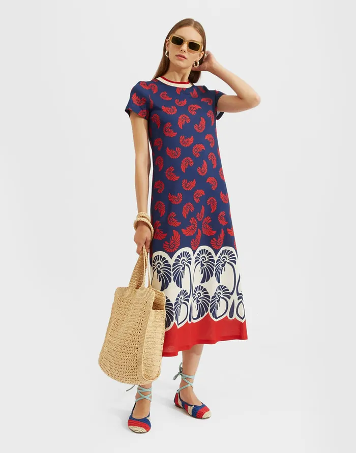 La Doublej Sporty Swing Dress Palmetto Place In Cotton Jersey Women Dresses