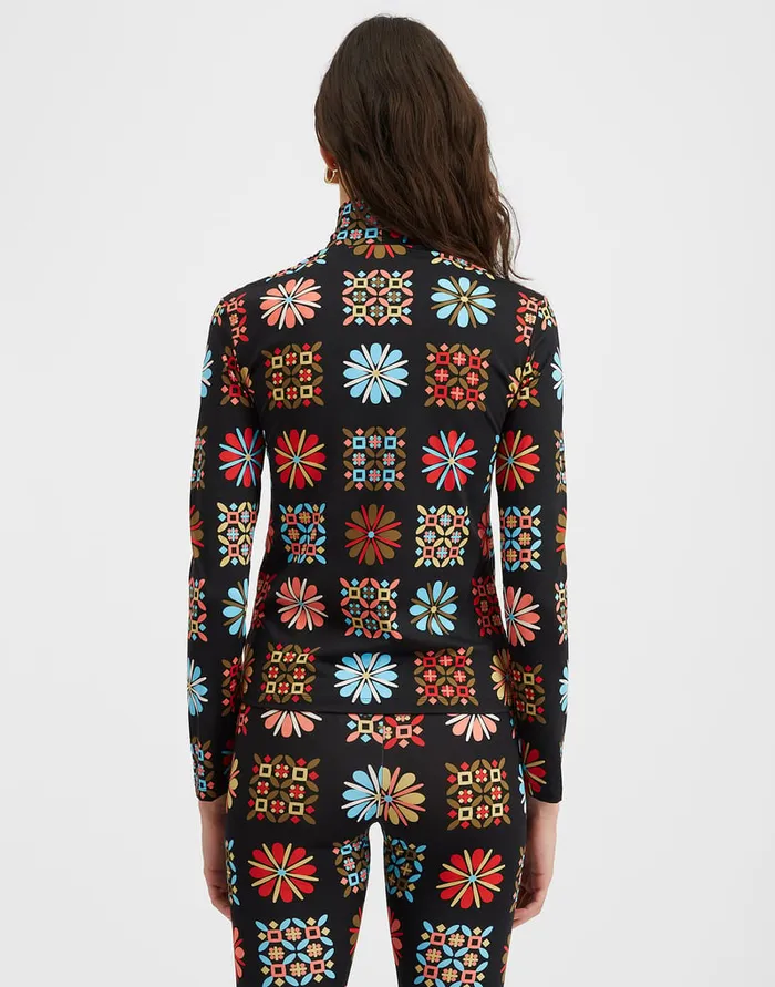 La Doublej Turtleneck Vetrata In Skinny Jersey Women Loungewear