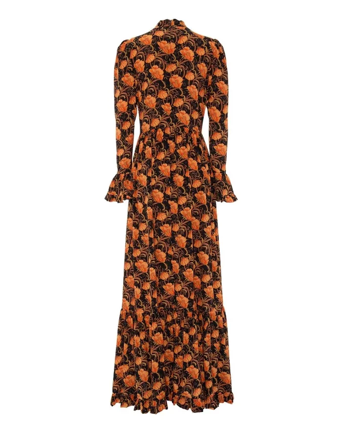 La Doublej Visconti Dress Morpheus Black In Crepe De Chine Women Dresses
