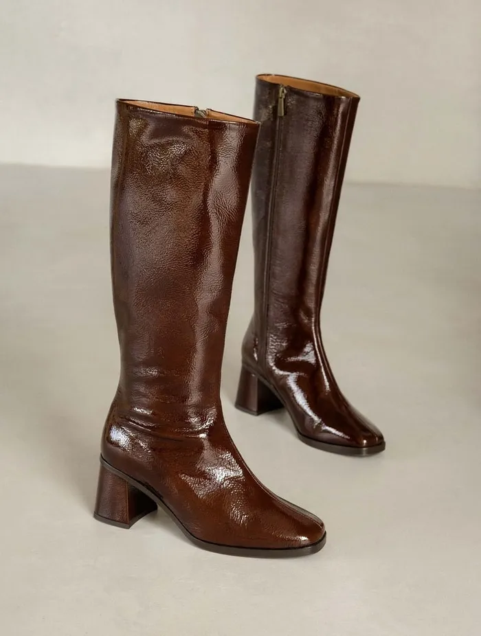 Lala Ganache Women Bobbies Knee High Boots