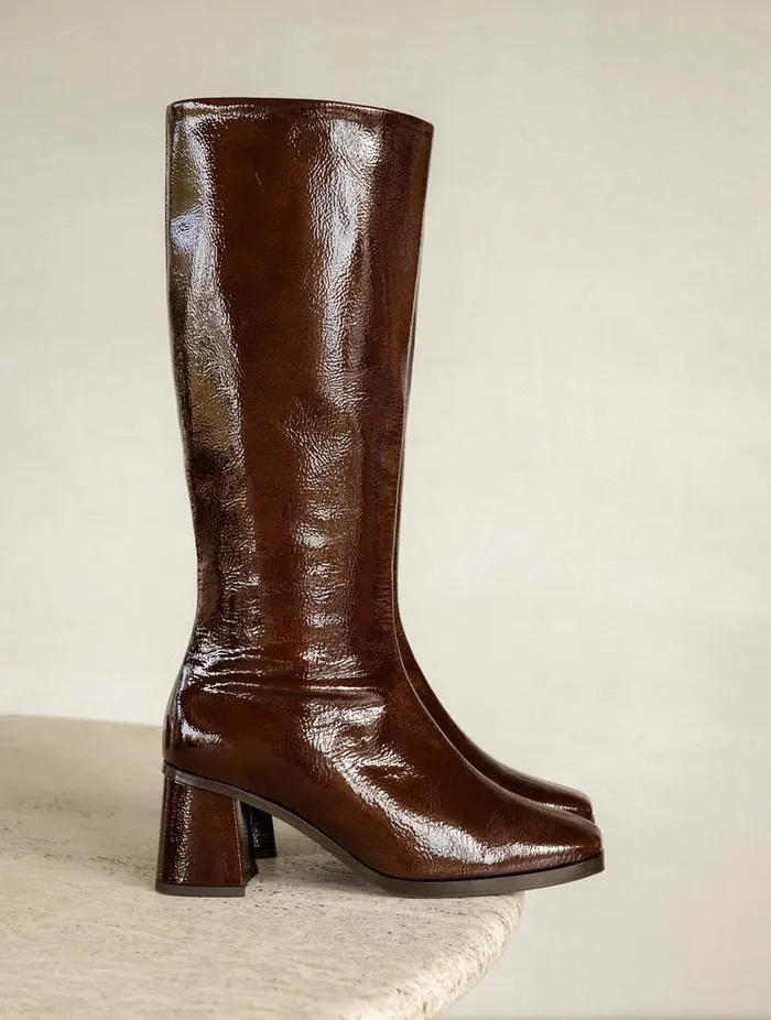 Lala Ganache Women Bobbies Knee High Boots