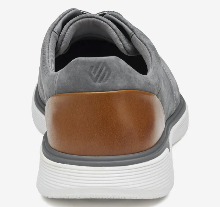 LaceUps Johnston and Murphy Men XC4 Prentiss 2 Plain Toe Gray Waterproof Tumbled Nubuck