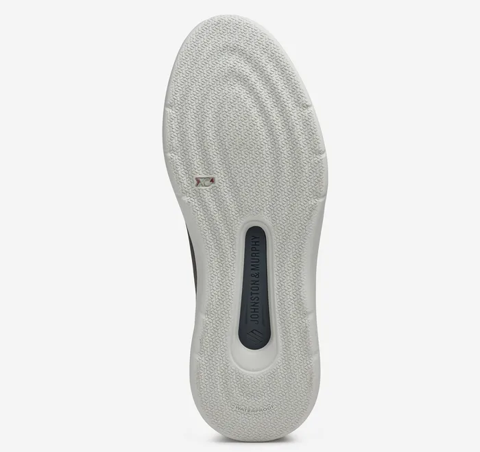 LaceUps Johnston and Murphy Men XC4 Prentiss 2 Plain Toe Gray Waterproof Tumbled Nubuck