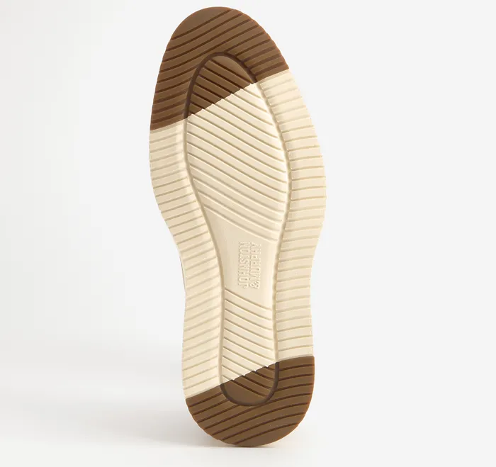 LaceUps Men Johnston and Murphy Upton Perfed Plain Toe Taupe Nubuck