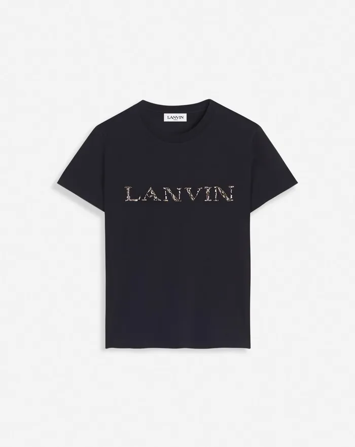 Lanvin Embroidered Tshirt Black Women Lanvin TShirts and Sweatshirts