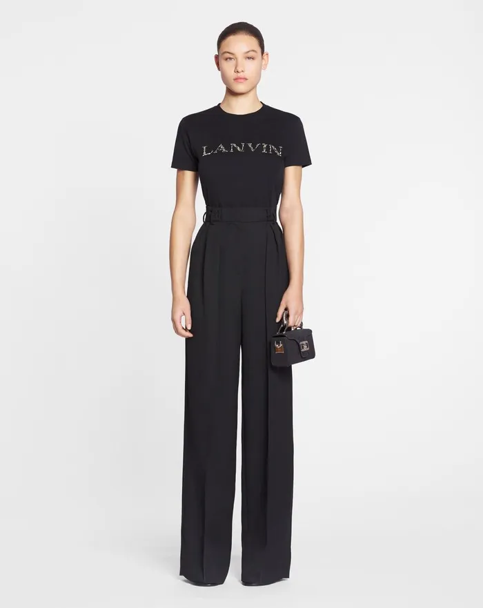 Lanvin Embroidered Tshirt Black Women Lanvin TShirts and Sweatshirts
