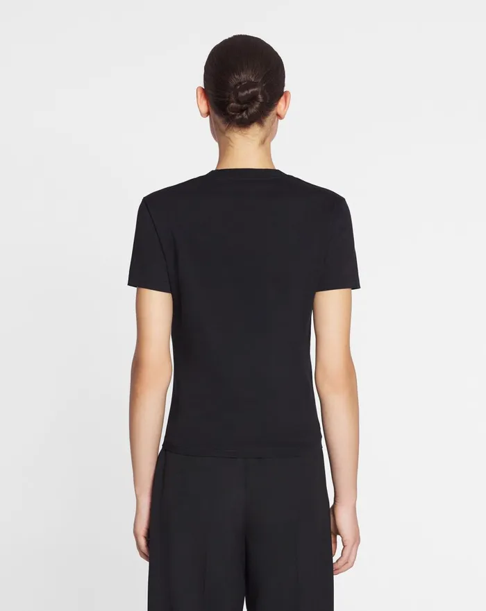 Lanvin Embroidered Tshirt Black Women Lanvin TShirts and Sweatshirts