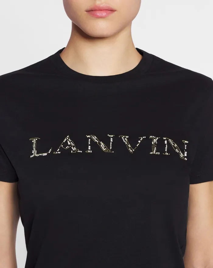 Lanvin Embroidered Tshirt Black Women Lanvin TShirts and Sweatshirts
