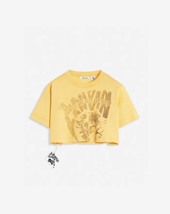Lanvin X Future Cropped Printed Tshirt Corn Women Lanvin TShirts and Sweatshirts
