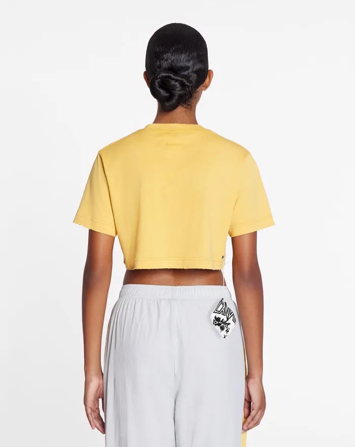 Lanvin X Future Cropped Printed Tshirt Corn Women Lanvin TShirts and Sweatshirts Lanvin X Future Cropped Printed Tshirt Corn Women Lanvin TShirts and Sweatshirts