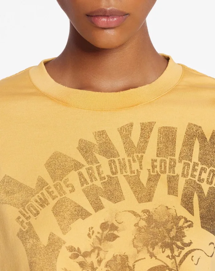 Lanvin X Future Cropped Printed Tshirt Corn Women Lanvin TShirts and Sweatshirts Lanvin X Future Cropped Printed Tshirt Corn Women Lanvin TShirts and Sweatshirts
