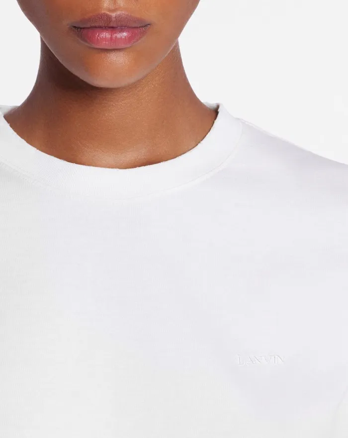 Lanvin X Future Cropped Printed Tshirt White Mustang Women Lanvin TShirts and Sweatshirts Lanvin X Future Cropped Printed Tshirt White Mustang Women Lanvin TShirts and Sweatshirts