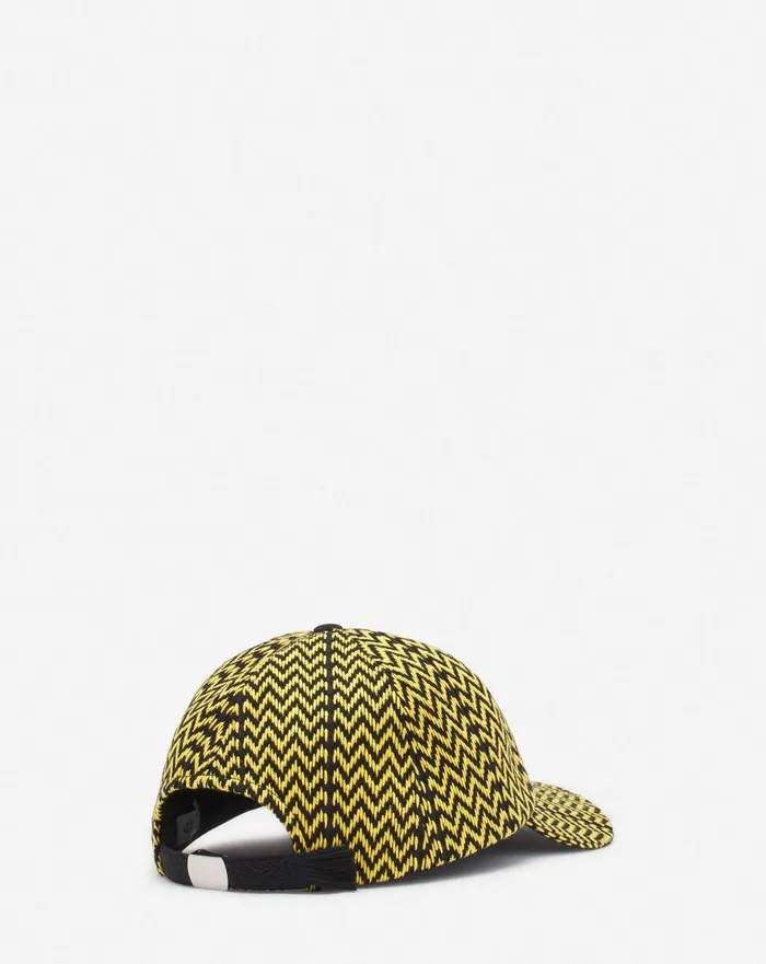 Lanvin X Future Curb Cotton Cap Blackyellow Men Lanvin Hats
