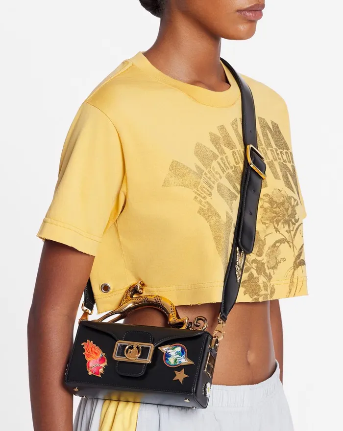 Lanvin X Future Pencil Cat Nano Leather Bag With Pins Blackmulticolour Women Lanvin Pencil Lanvin X Future Pencil Cat Nano Leather Bag With Pins Blackmulticolour Women Lanvin Pencil