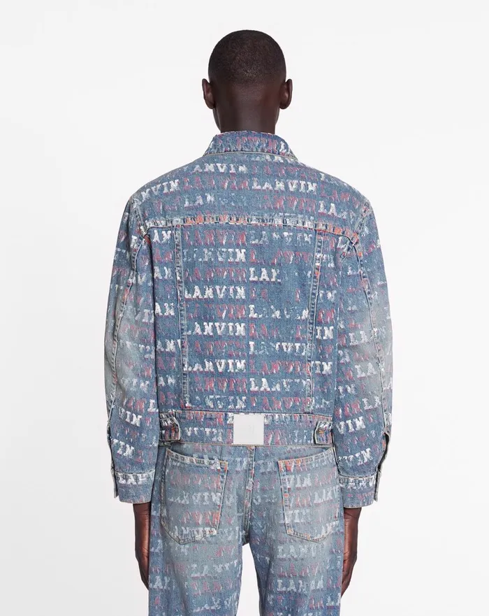 Lanvin X Future Unisex Asymmetrical Printed Jacket Light Blue Men Lanvin Coats and Jackets Lanvin X Future Unisex Asymmetrical Printed Jacket Light Blue Men Lanvin Coats and Jackets