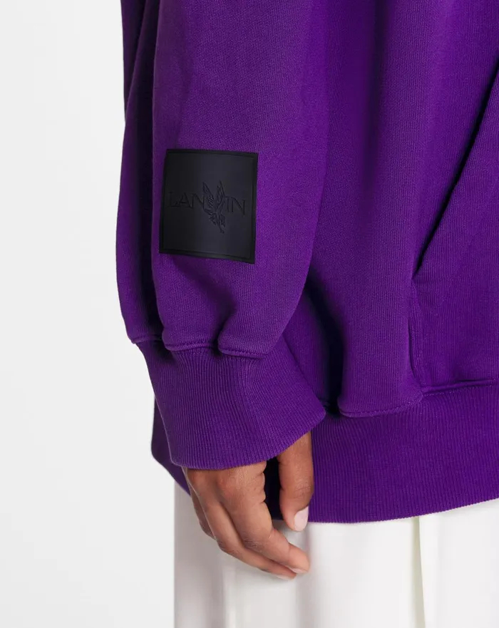 Lanvin X Future Unisex Baggy Hoodie With Eagle Print Purple Reign Men Lanvin Knitwear and Sweatshirts Lanvin X Future Unisex Baggy Hoodie With Eagle Print Purple Reign Men Lanvin Knitwear and Sweatshirts