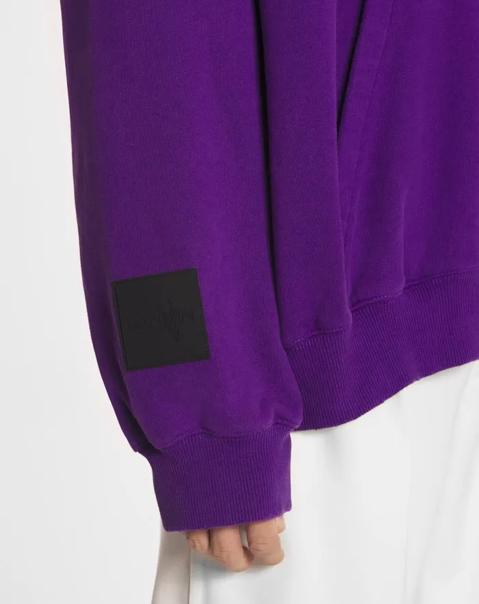 Lanvin X Future Unisex Baggy Hoodie With Eagle Print Purple Reign Men Lanvin Knitwear and Sweatshirts Lanvin X Future Unisex Baggy Hoodie With Eagle Print Purple Reign Men Lanvin Knitwear and Sweatshirts
