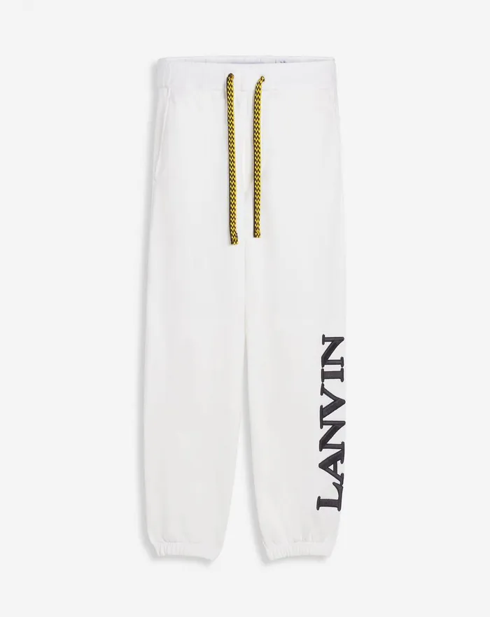 Lanvin X Future Unisex Logo Jogging Pants White Mustang Women Lanvin Pants