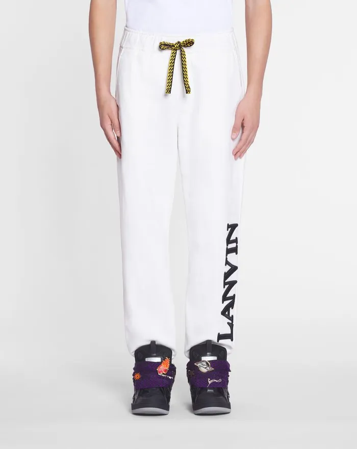 Lanvin X Future Unisex Logo Jogging Pants White Mustang Women Lanvin Pants Lanvin X Future Unisex Logo Jogging Pants White Mustang Women Lanvin Pants