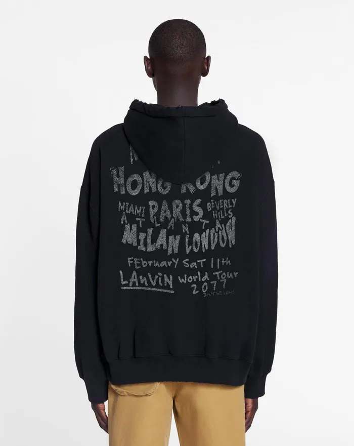 Lanvin X Future Unisex Loosefit Printed Hoodie Black Men Lanvin Knitwear and Sweatshirts Lanvin X Future Unisex Loosefit Printed Hoodie Black Men Lanvin Knitwear and Sweatshirts