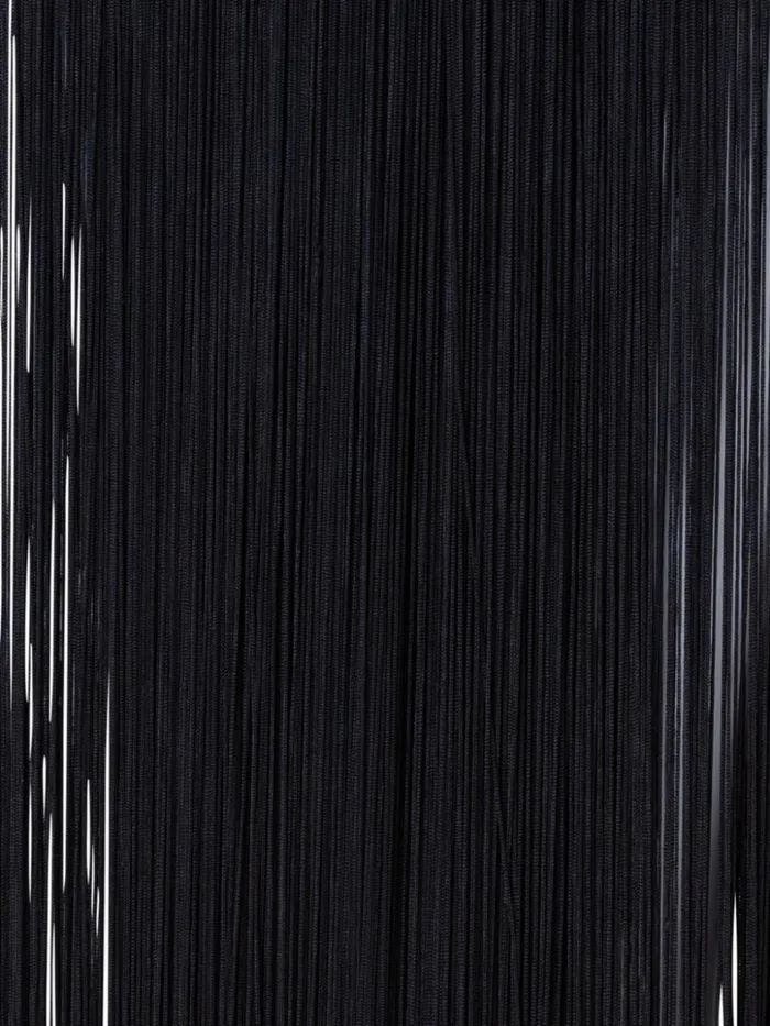 Leather Belt With Long Fringes Black Women Akris Belts
