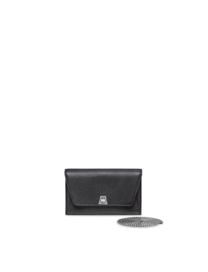 Leather Crossbody Envelope Clutch Black Women Akris Mini Bags