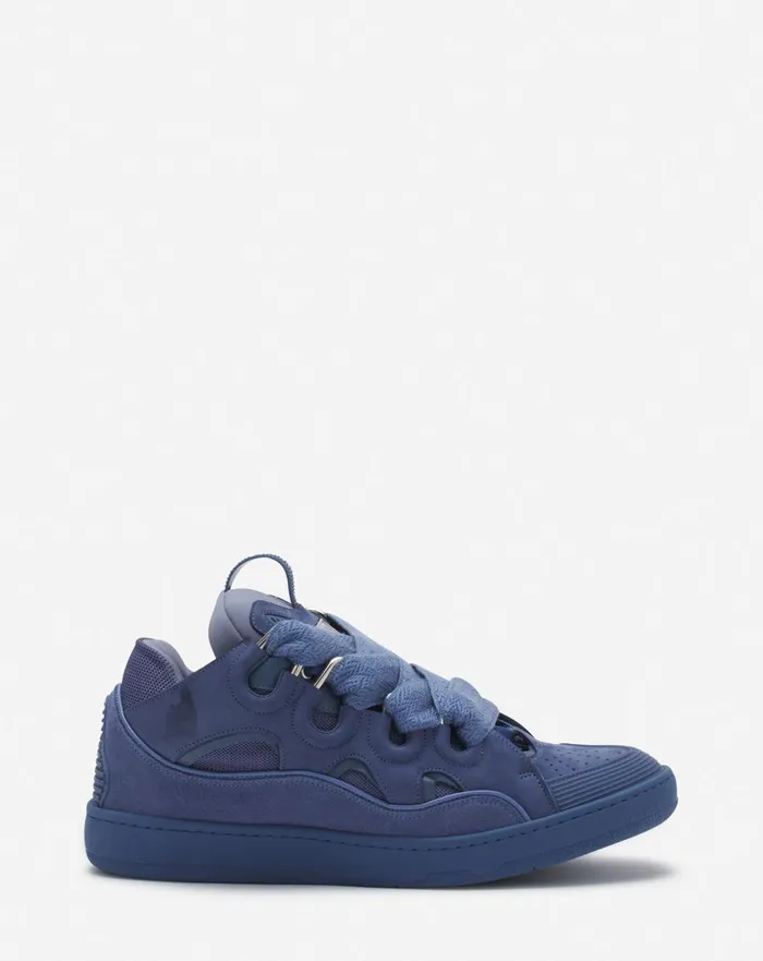 Leather Curb Sneakers Cornflower Men Lanvin Sneakers