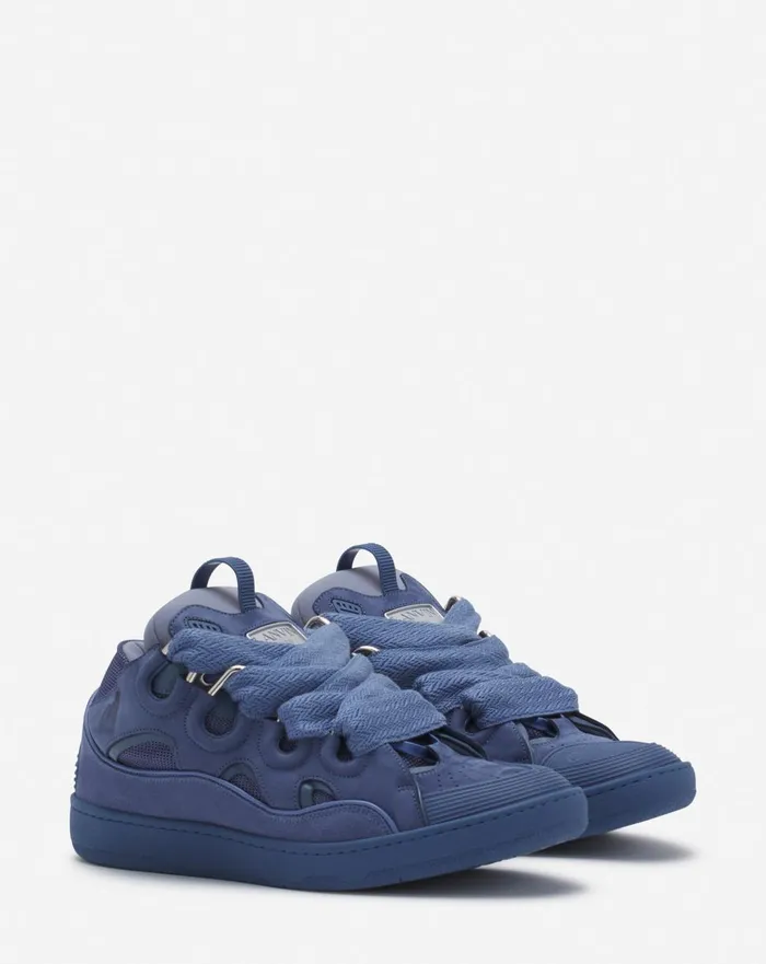 Leather Curb Sneakers Cornflower Men Lanvin Sneakers Leather Curb Sneakers Cornflower Men Lanvin Sneakers