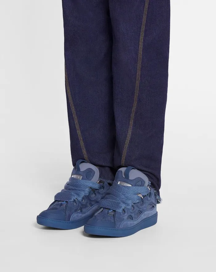 Leather Curb Sneakers Cornflower Men Lanvin Sneakers Leather Curb Sneakers Cornflower Men Lanvin Sneakers