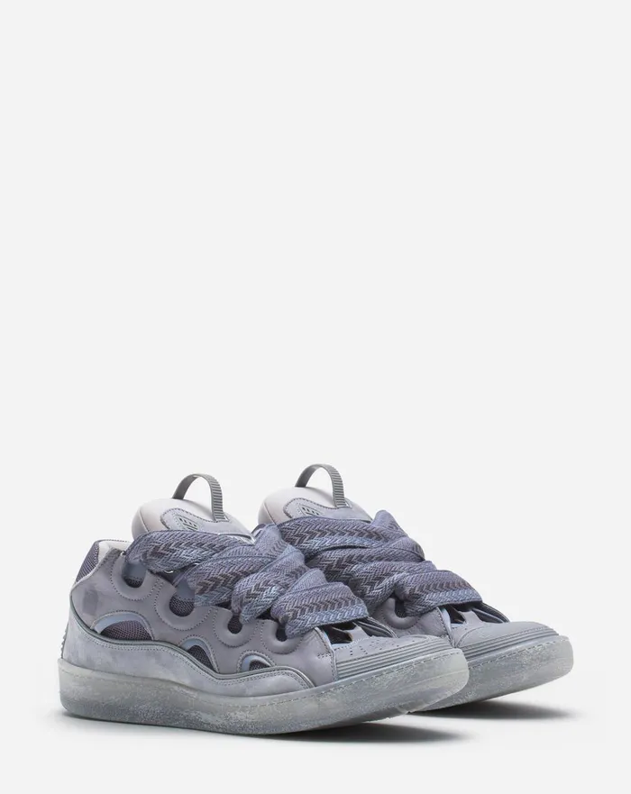 Leather Curb Sneakers Light Grey Women Lanvin Sneakers Leather Curb Sneakers Light Grey Women Lanvin Sneakers