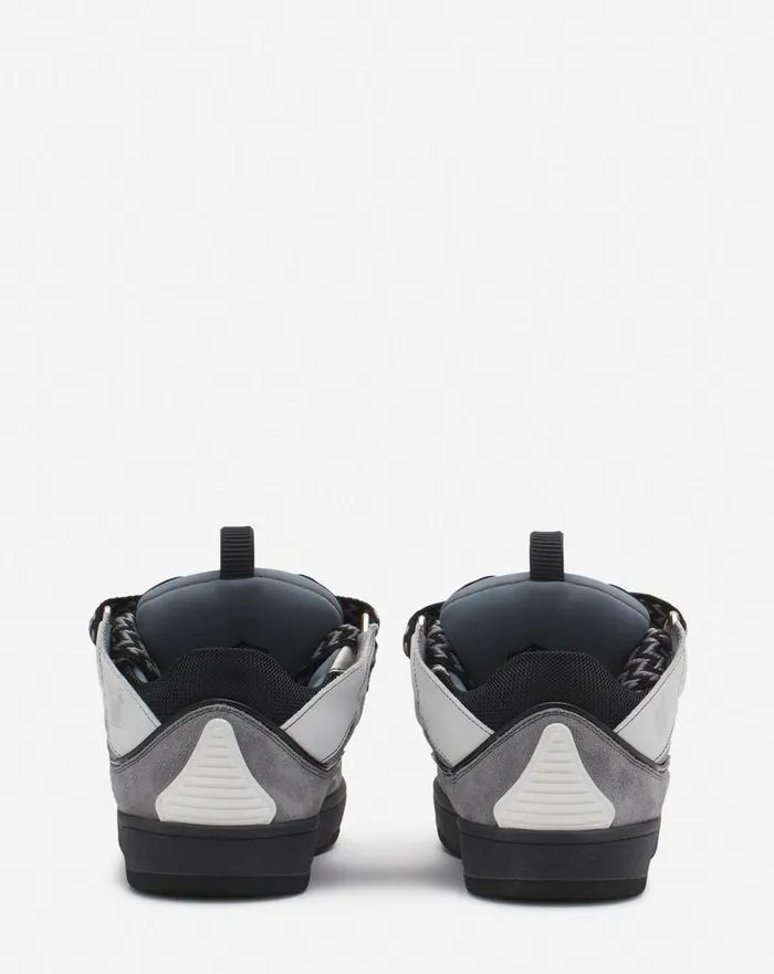 Leather Curb Sneakers Whiteanthracite Women Lanvin Curb