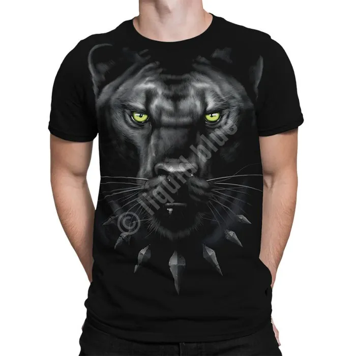 Liquid Blue Athletic TShirt Men Majestic Panther Black Athletic TShirt