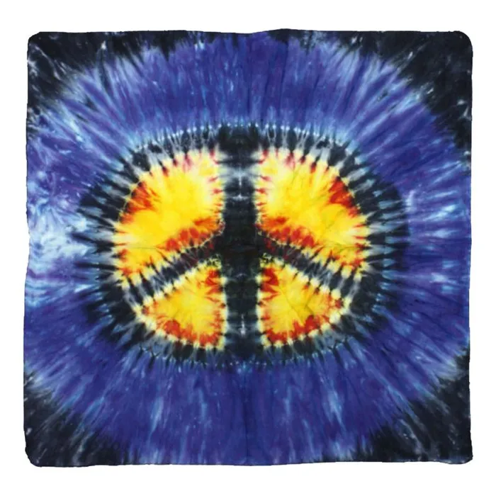 Liquid Blue Bandanas Accessories Peace Sign TieDye Bandana