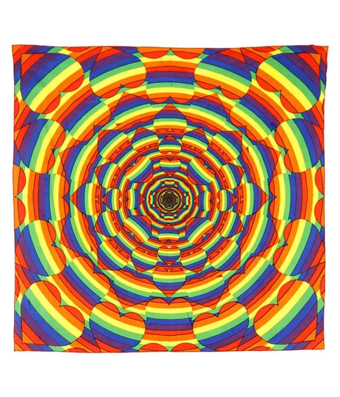 Liquid Blue Bandanas Accessories Rainbow Heart Bandana