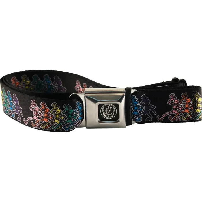 Liquid Blue Belts Accessories Dancing Skeletons Seatbelt Belt Black