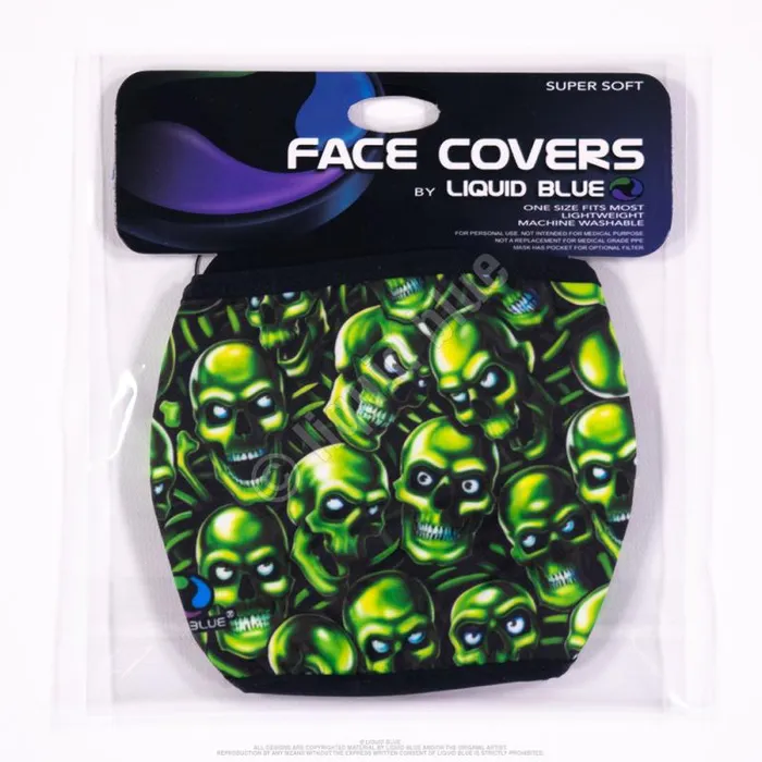 Liquid Blue Face Coverings Accessories Skull Pile Face Covering