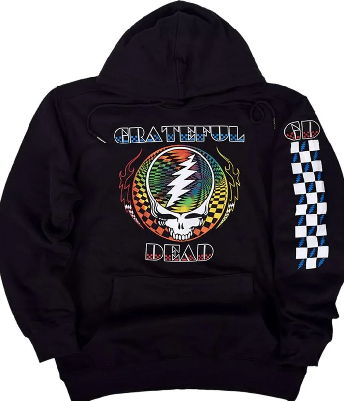 Liquid Blue Hoodie Men Optic SYF Black Sleeve Printed Hoodie