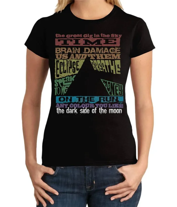 Liquid Blue Juniors Long Length Women Dark Side Tracks Black Juniors Long Length TShirt