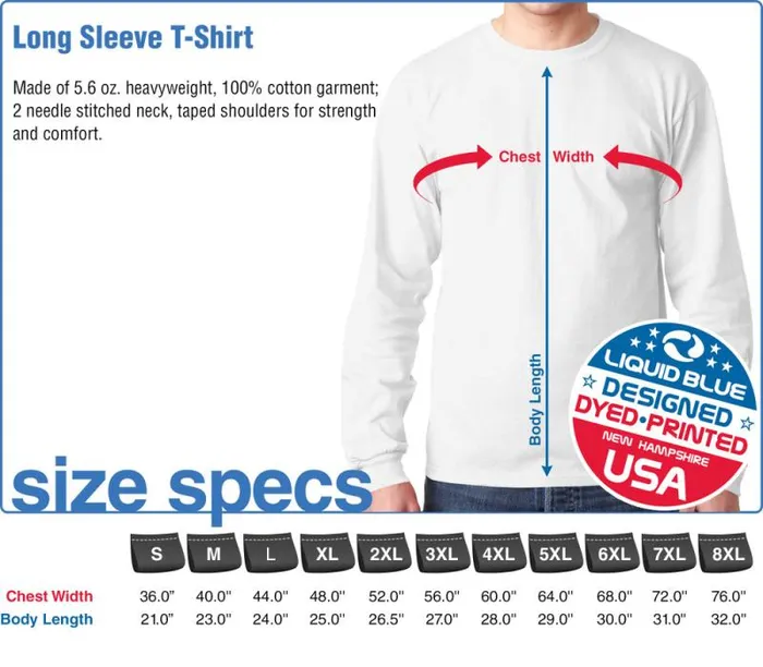 Liquid Blue Long Sleeve Men Mod Bear Chest Long Sleeve TShirt
