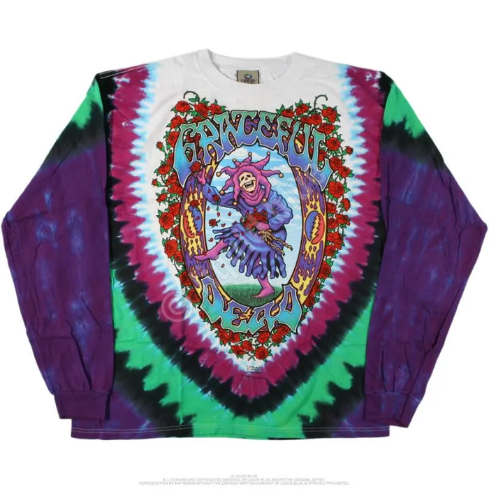 Liquid Blue Long Sleeve Men Seasons Of The Dead TieDye Long Sleeve TShirt