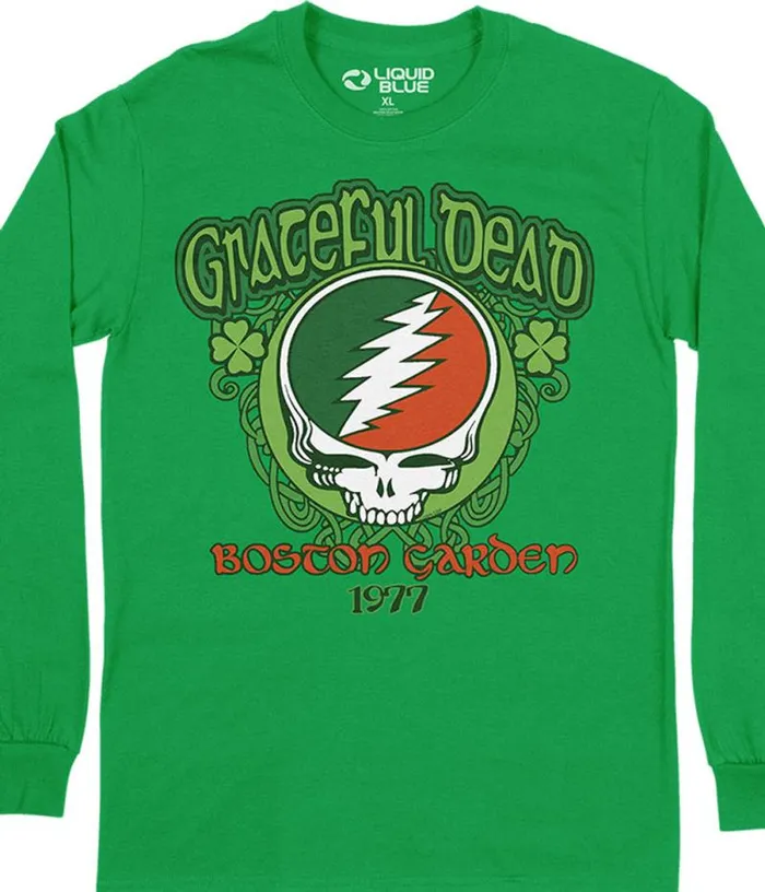 Liquid Blue Long Sleeve Men Shamrock 77 Long Sleeve TShirt