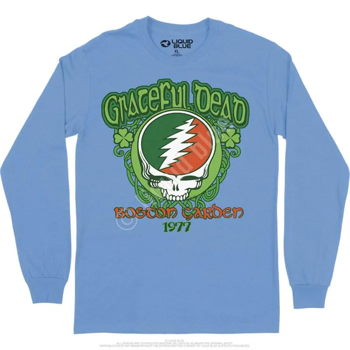 Liquid Blue Long Sleeve Men Shamrock 77 Long Sleeve TShirt