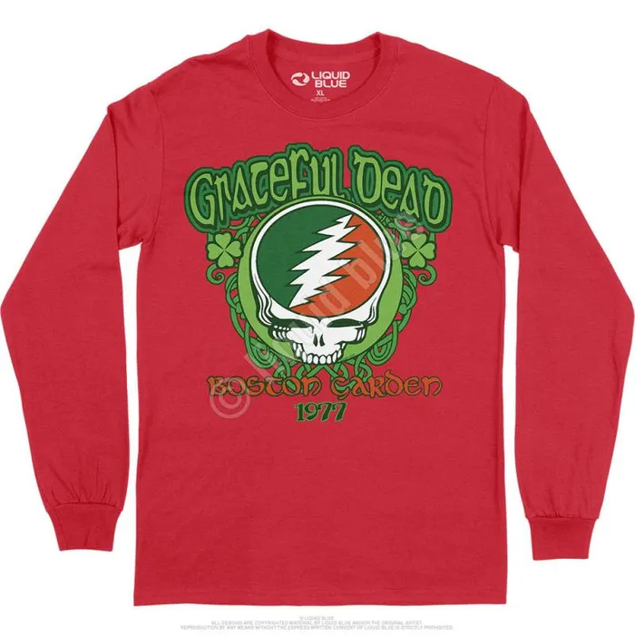 Liquid Blue Long Sleeve Men Shamrock 77 Long Sleeve TShirt