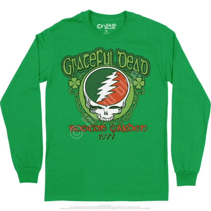 Liquid Blue Long Sleeve Men Shamrock 77 Long Sleeve TShirt