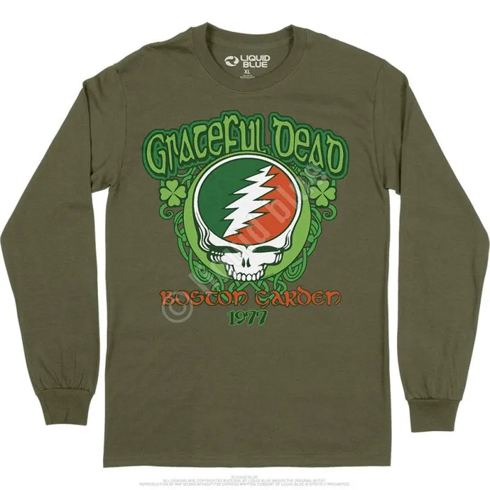 Liquid Blue Long Sleeve Men Shamrock 77 Long Sleeve TShirt