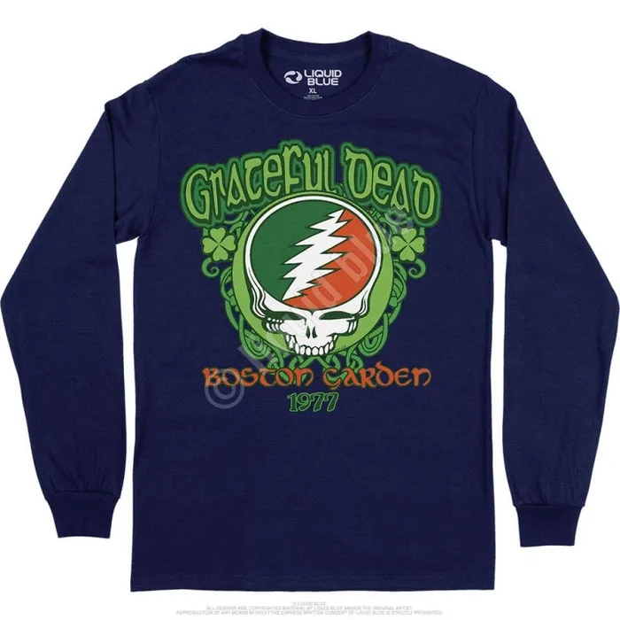 Liquid Blue Long Sleeve Men Shamrock 77 Long Sleeve TShirt