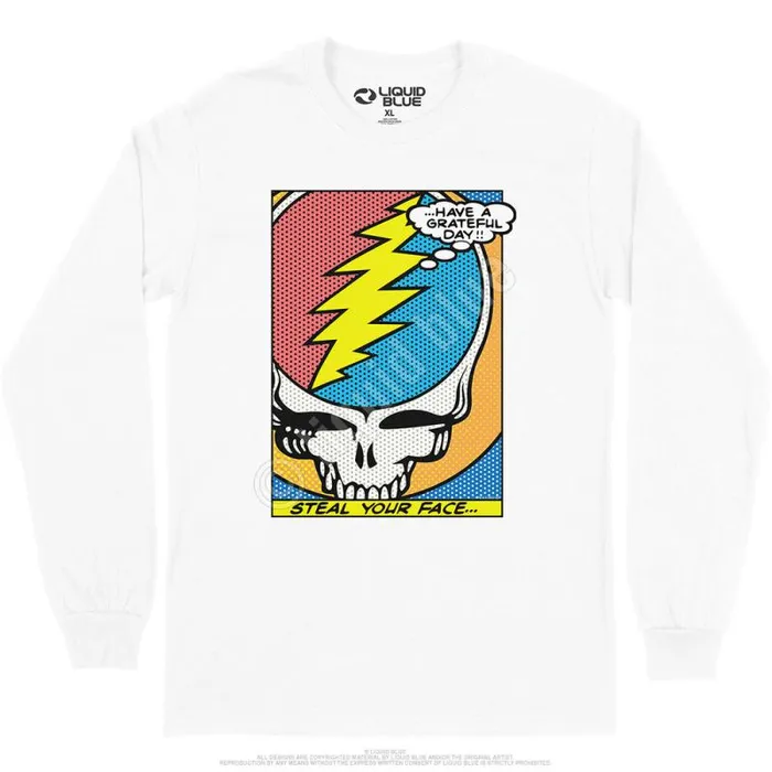 Liquid Blue Long Sleeve Men Steal Your Face Pop Art Long Sleeve TShirt